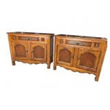 2 CHERRY HICKORY WHITE COMMODES