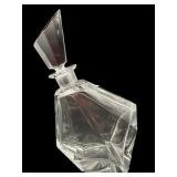 ART DECO STYLE LARGE CRYSTAL PERFUME BOTTLE WITH