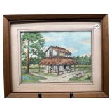 L BLACKBURN 1991 BURGAW NC PEN & INK TOBACCO B