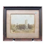 ANTIQUE PHOTO OF CHURCH IN FRAME