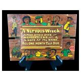 COMEDIC WALL PLAQUE MADE OF WOOD