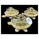 LOT OF 3 VINTAGE NODDER TURTLES
