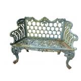 GOTHIC REVIVAL ANTIQUE CAST IRON BENCH