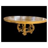 6 FT ROUND CHERRY DINING ROOM TABLE