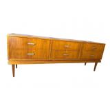WALNUT MCM 6 DRAWER DRESSER