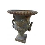 LARGE CAST IRON ORNATE URN