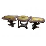 3 PC ITALIAN CARVED COFFEE TABLE