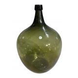 ANTIQUE HAND BLOWN GREEN JIMMY JOHN JUG