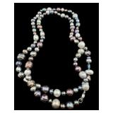 DESIGNER HONORA STERLING COLORED PEARL NECKLACE