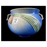 ROSEVILLE ART POTTERY BLUE PINE CONE JARDINERE