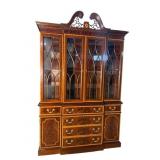 COUNCIL MAHOGANY ALL BANDED INLAID BREAKFRONT