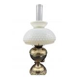 BRADLEY AND HUBBARD RAO LAMP WITH HOBNAIL SHADE