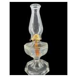 ANTIQUE GREEK KEY OIL LAMP WITH CHIMNEY