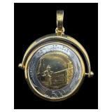 DESIGNER BELLEZZA ITALY COIN PENDANT