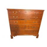 19TH CENT. MAHOGANY CHEST WITH DESK
