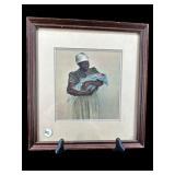 FRAMED PRINT OF PASTEL BY ELIZABETH O