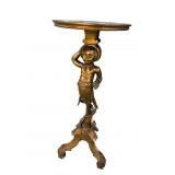 GOLD DECORATED VICTORIAN STYLE CHERUB PEDESTAL