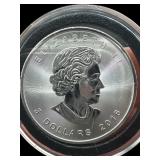 2016 $5 CANADIAN MAPLE LEAF .9999 SILVER 1 OZ COIN