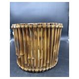 MCM ROUND BAMBOO PLANTER/WASTE BIN