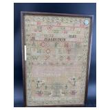 19TH CENTURY 1841 NEEDLEWORK SAMPLER