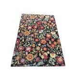 6FT 8IN X 4FT 7IN FLORAL CRUEL WORK RUG