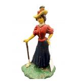 CAST IRON LADY GOLFER DOOR STOP