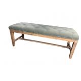 MAHOGANY TUFTED BENCH