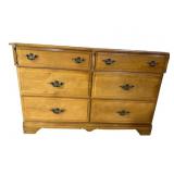 MAPLE DOUBLE DRESSER WITH MIRROR
