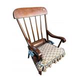 PRIMITIVE ANTIQUE PLANK BOTTOM CHILDS ROCKER