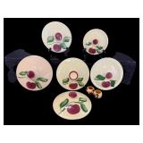 LOT OF 6 WATT APPLE POTTERY LIDS