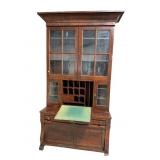 19TH CENT. FLAMED MAHOGANY EMPIRE MONUMENTAL