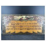 WOOD CARVED PAINT DECORATED GERMAN SIGN