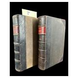 2 VOLUMES OF THEOLOGIA MORALIS LEATHER BOUND BOOKS