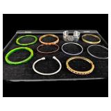 LOT OF COSTUME JEWELRY BANGLE BRACELETS