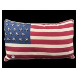 AMERICAN FLAG THROW PILLOW WITH BUTTONS