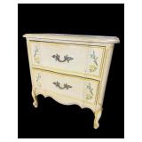 PAINT DECORATED 2 DRAWER NIGHTSTAND