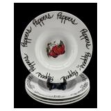 SET OF 4 S.D GRAPHICS LARGE SERVING BOWLS