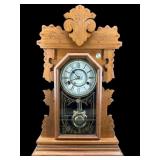 ANTIQUE NEW HAVEN GINGERBREAD CLOCK