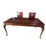 STANLEY FURNITURE CHERRY QUEEN ANNE DINING TABLE