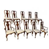 10 STANLEY SOLID CHERRY QUEEN ANNE CHAIRS