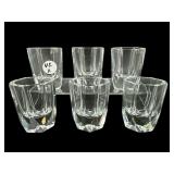 SET OF 6 QUALITY CRYSTAL SHOT GLASSES