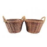 PR OF LARGE DOUBLE HANDLE BASKETS