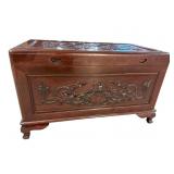 SOLID ROSEWOOD ORIENTAL BLANKET BOX