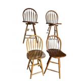 4 WINDSOR BACK SWIVEL BARSTOOLS