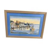 STEVEN BLISS PORT SCENE PRINT