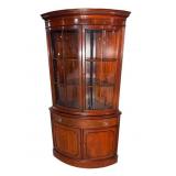 MAHOGANY BOW FRONT CORNER CABINET