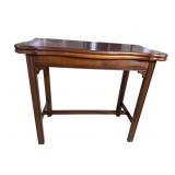MAHOGANY CHIPPENDALE FLIP TOP GAME TABLE