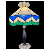 LEADED GLASS TIFFANY STYLE LAMP