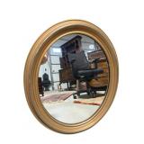 GOLD PAINTED OVAL MIRROR