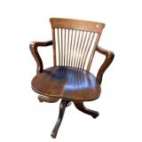 OAK ANTIQUE OFFICE CHAIR